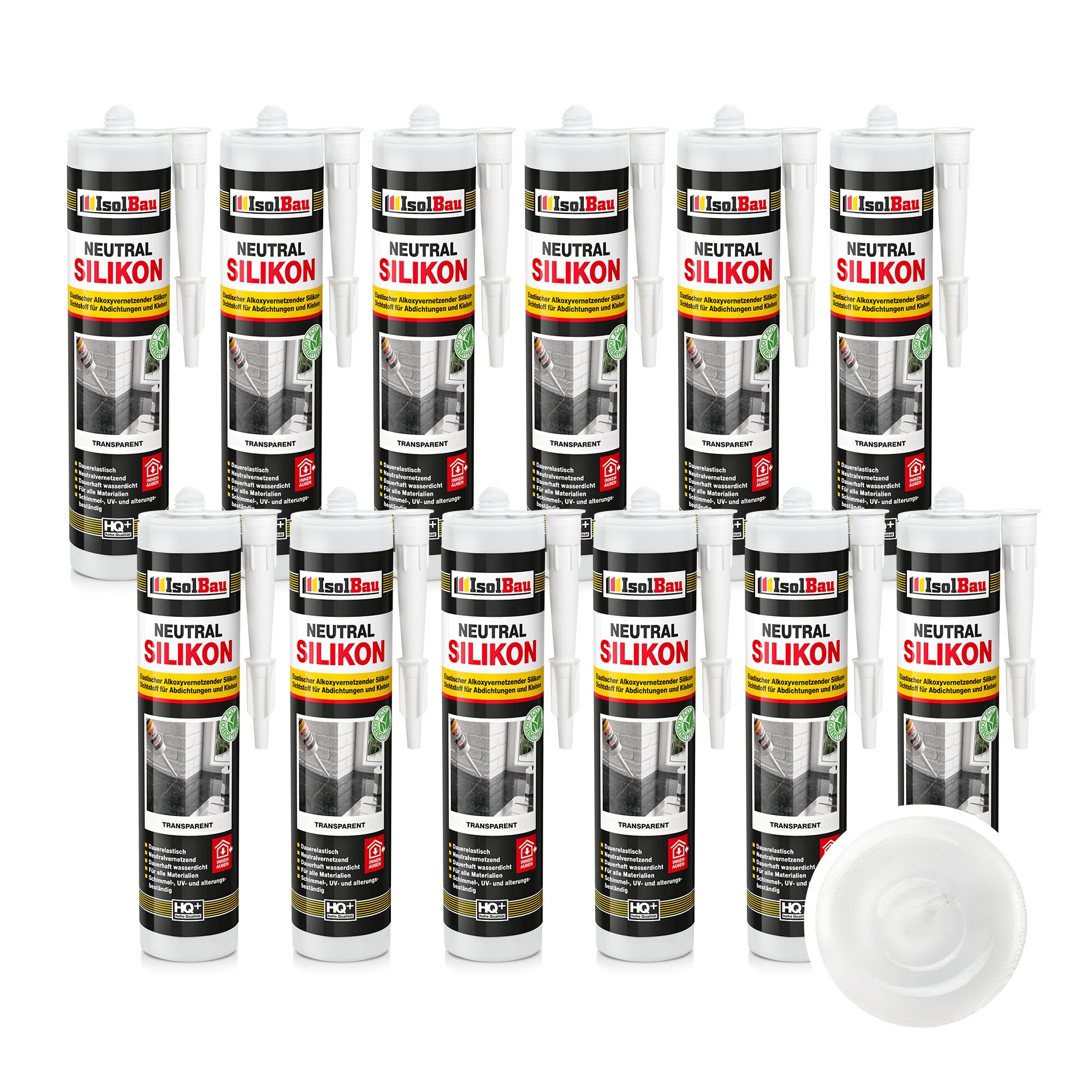 Neutralsilikon Naturstein Silikon Sanitär Marmor Inn/auß 12 X 300ml Transparent
