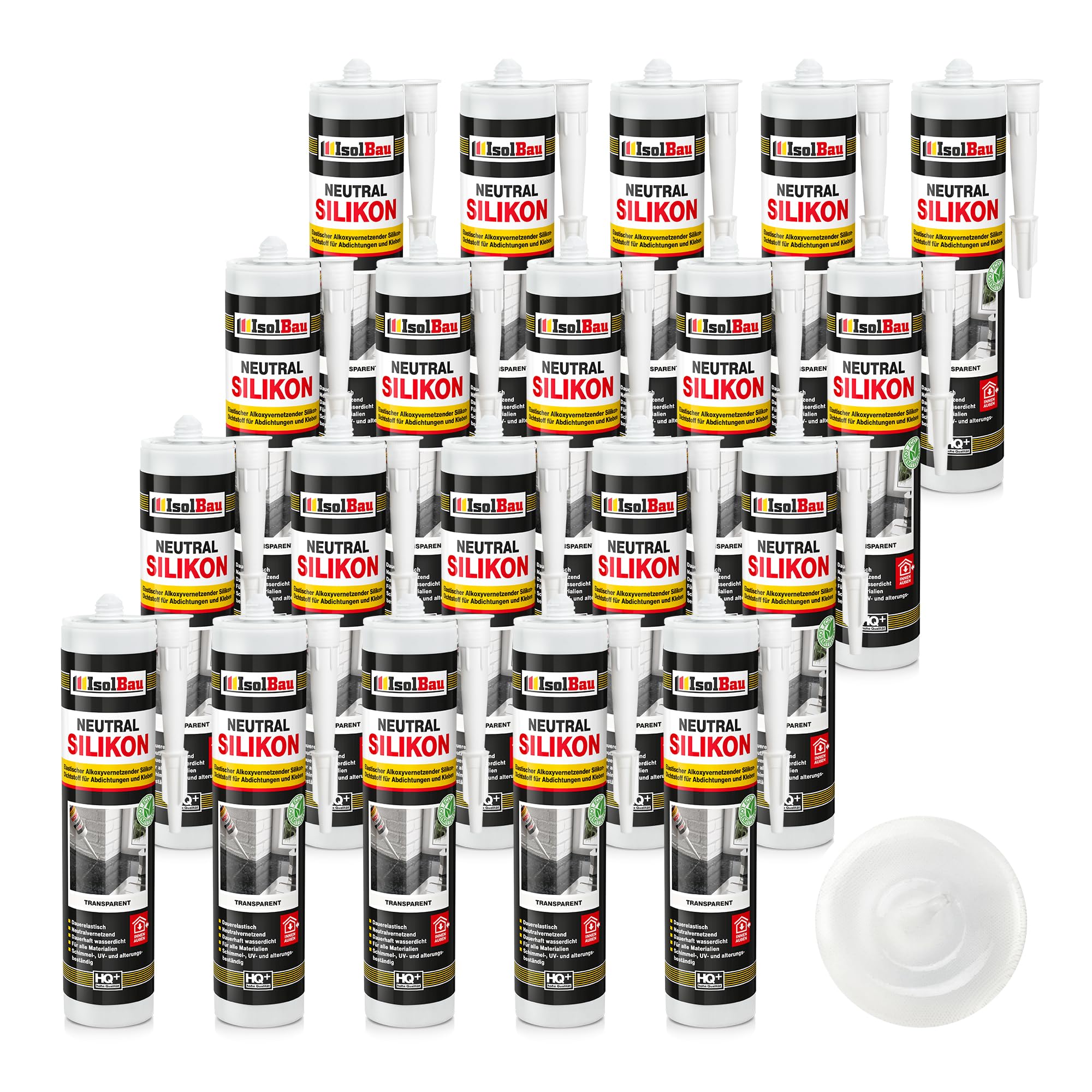 Neutralsilikon Naturstein Silikon Sanitär Marmor Inn/auß 20 X 300ml Transparent