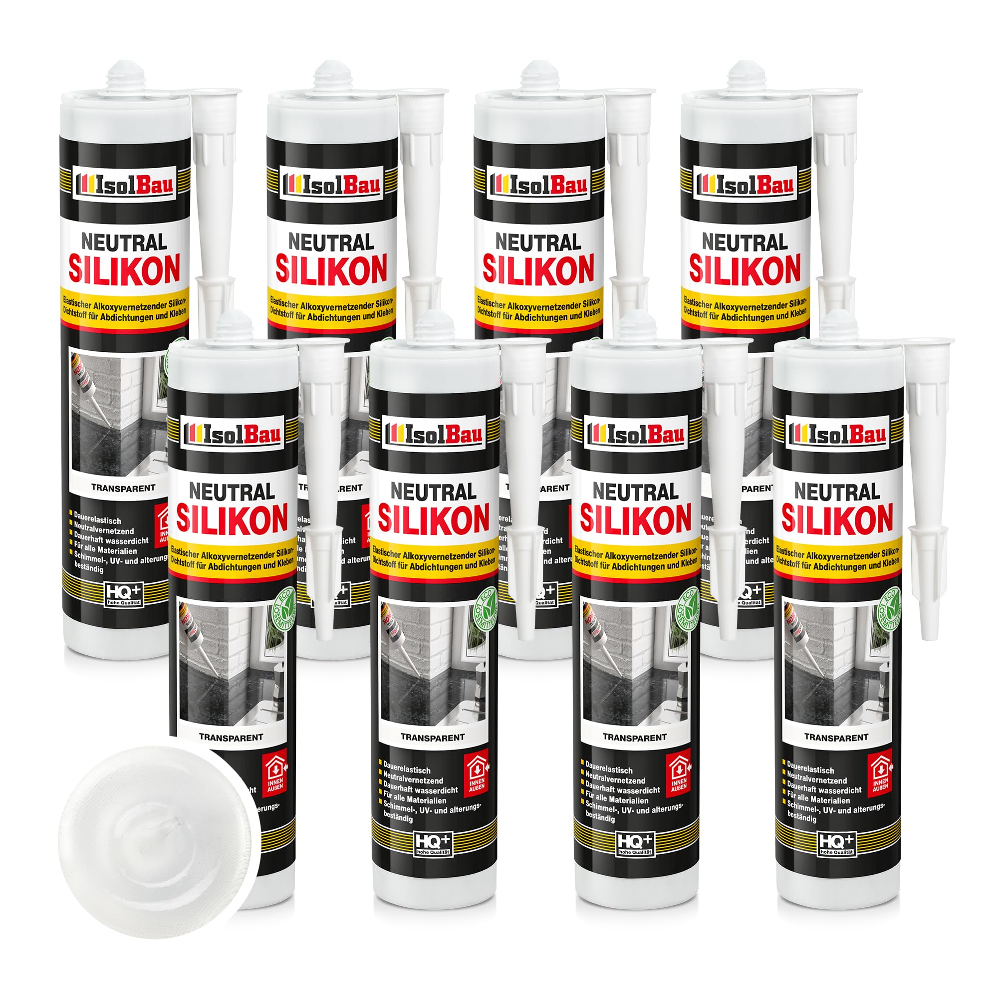 Neutralsilikon Naturstein Silikon Sanitär Marmor Inn/auß 8 X 300ml Transparent