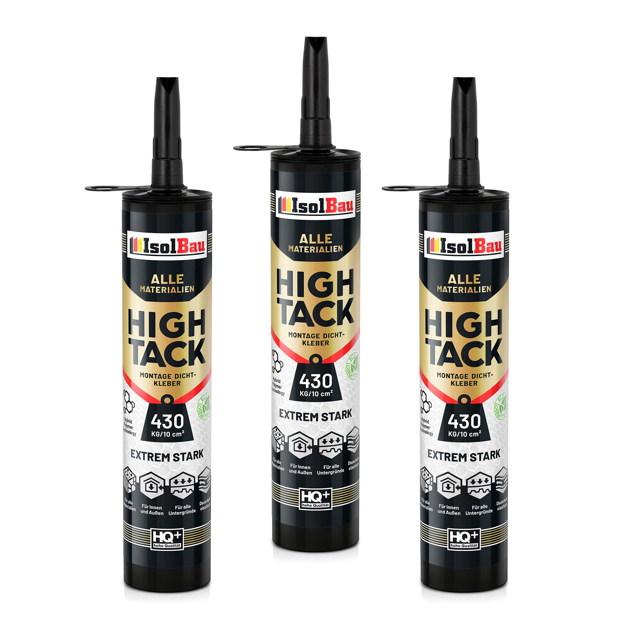 Montagekleber High Tack 3x470g Hybrid Ms Polymer Dichstoff 400kg/10cm²