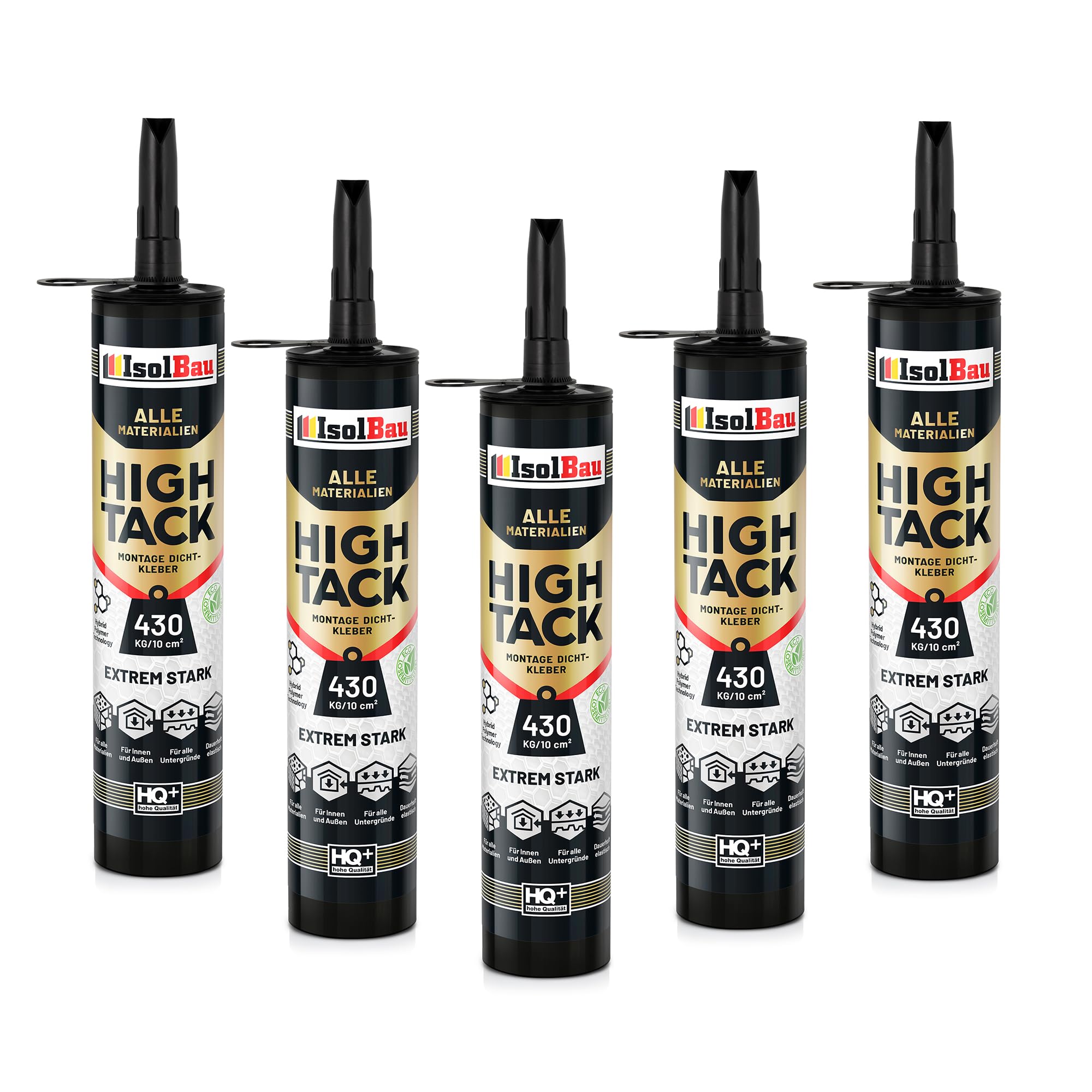 Montagekleber High Tack Baukleber 5x 530g Dichstoff Hybrid Polymer 430kg/10cm²