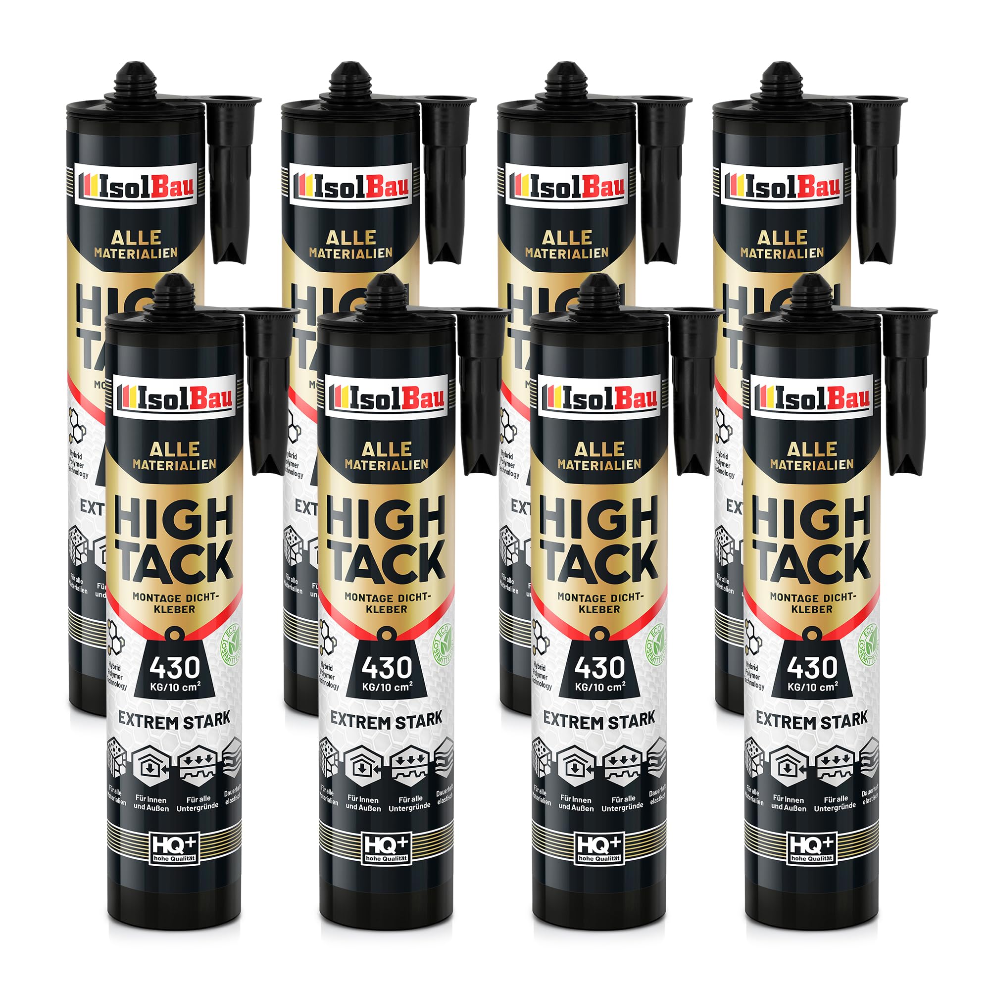 Montagekleber High Tack Baukleber 8x 530g Dichstoff Hybrid Polymer 430kg/10cm²