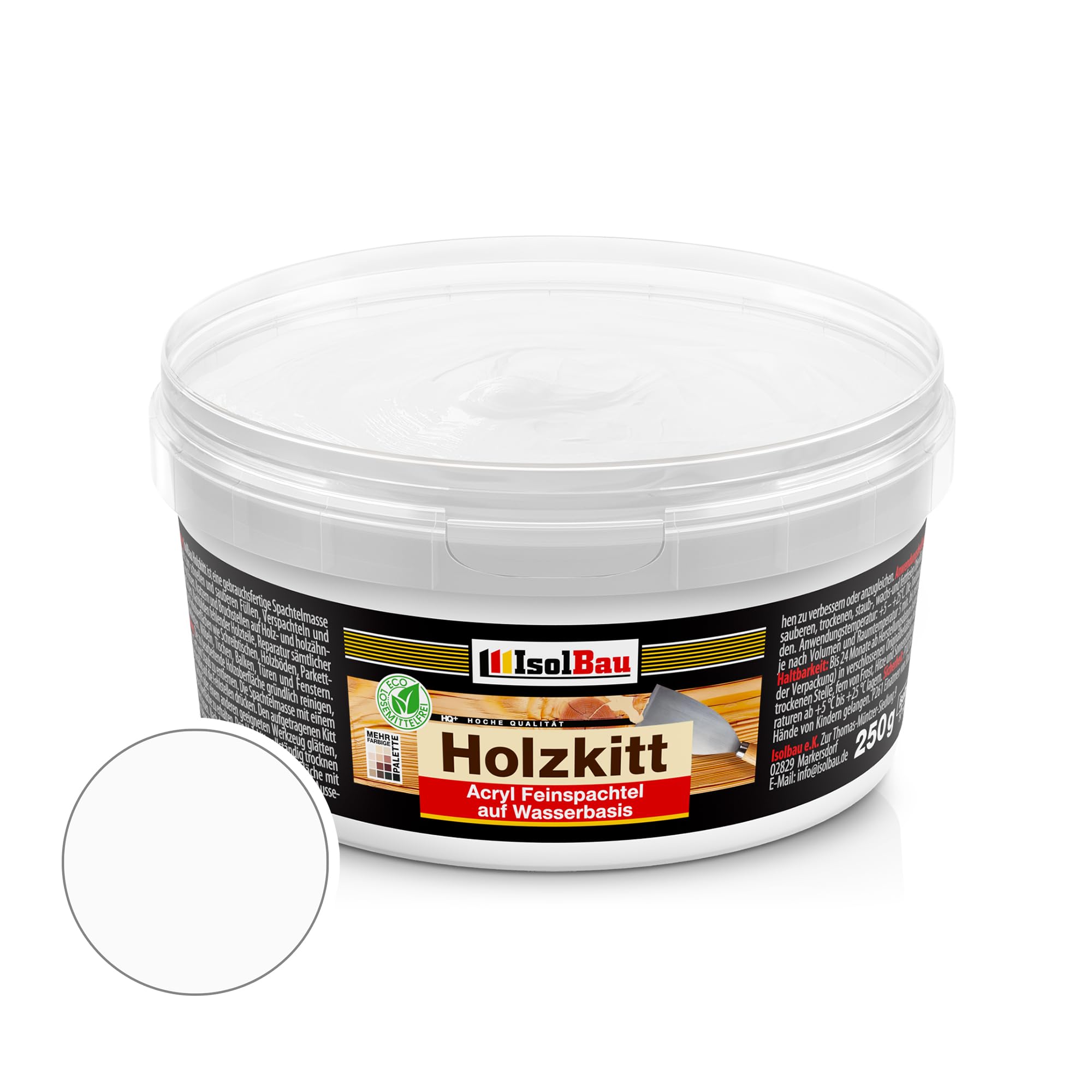 Holzkitt Spachtelmasse Holzspachtelmasse Innen Außen 250g Weiss ( Nr. 1 )