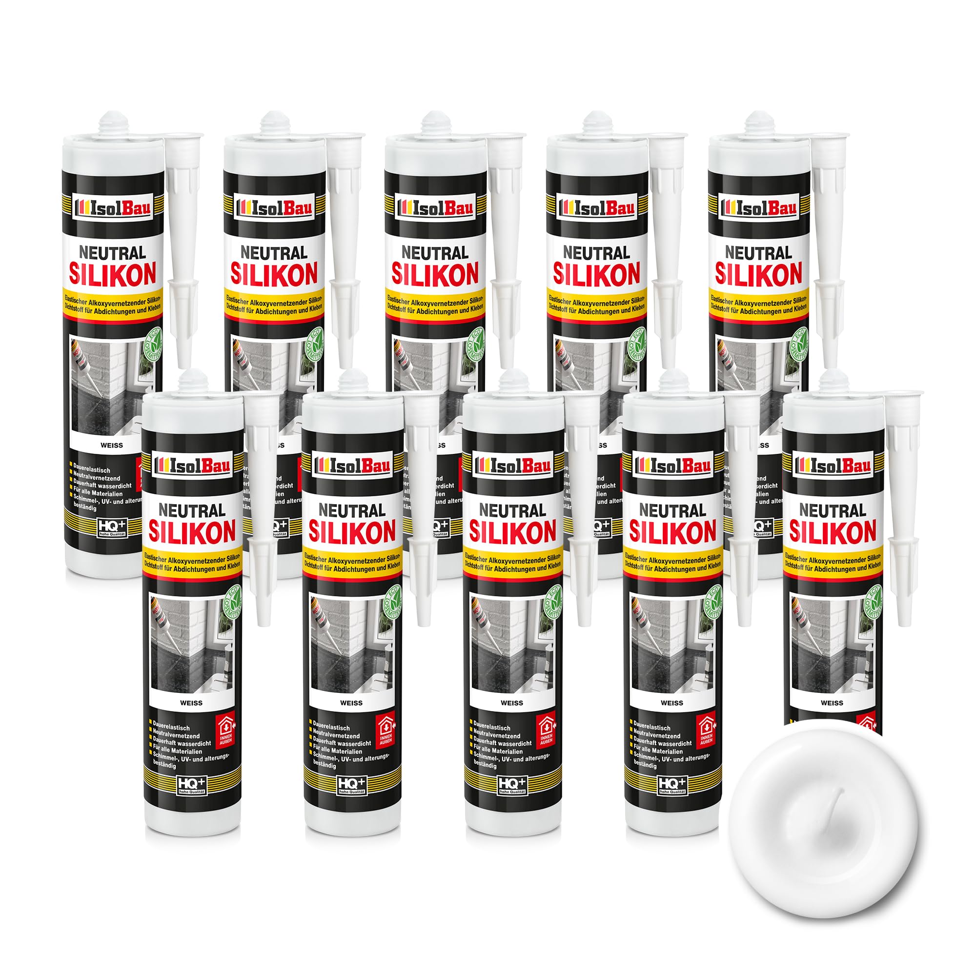 Neutralsilikon Naturstein Silikon Marmor Granit Sanitär Inn/auß 10 X 300ml Weiss
