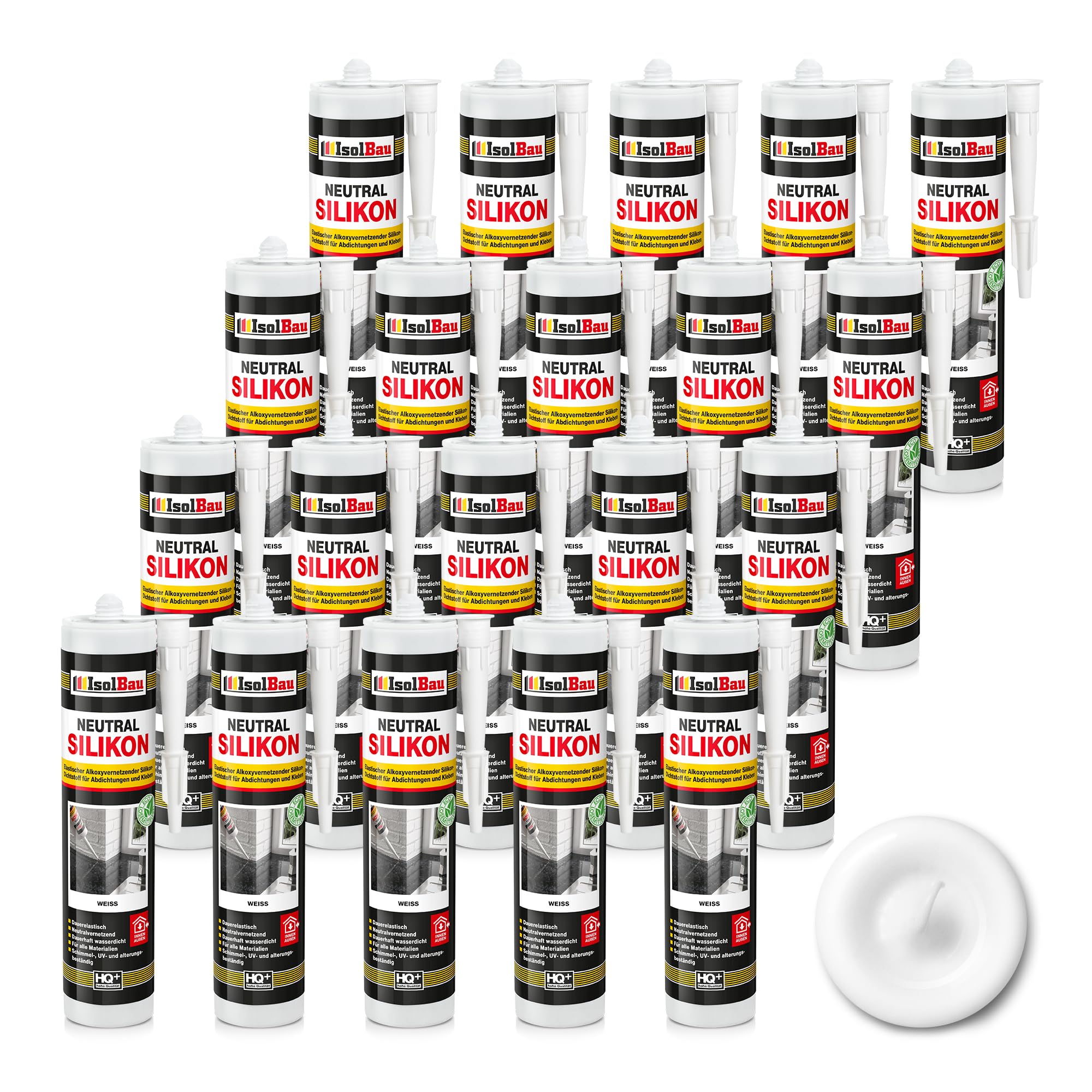 Neutralsilikon Naturstein Silikon Marmor Granit Sanitär Inn/auß 20 X 300ml Weiss
