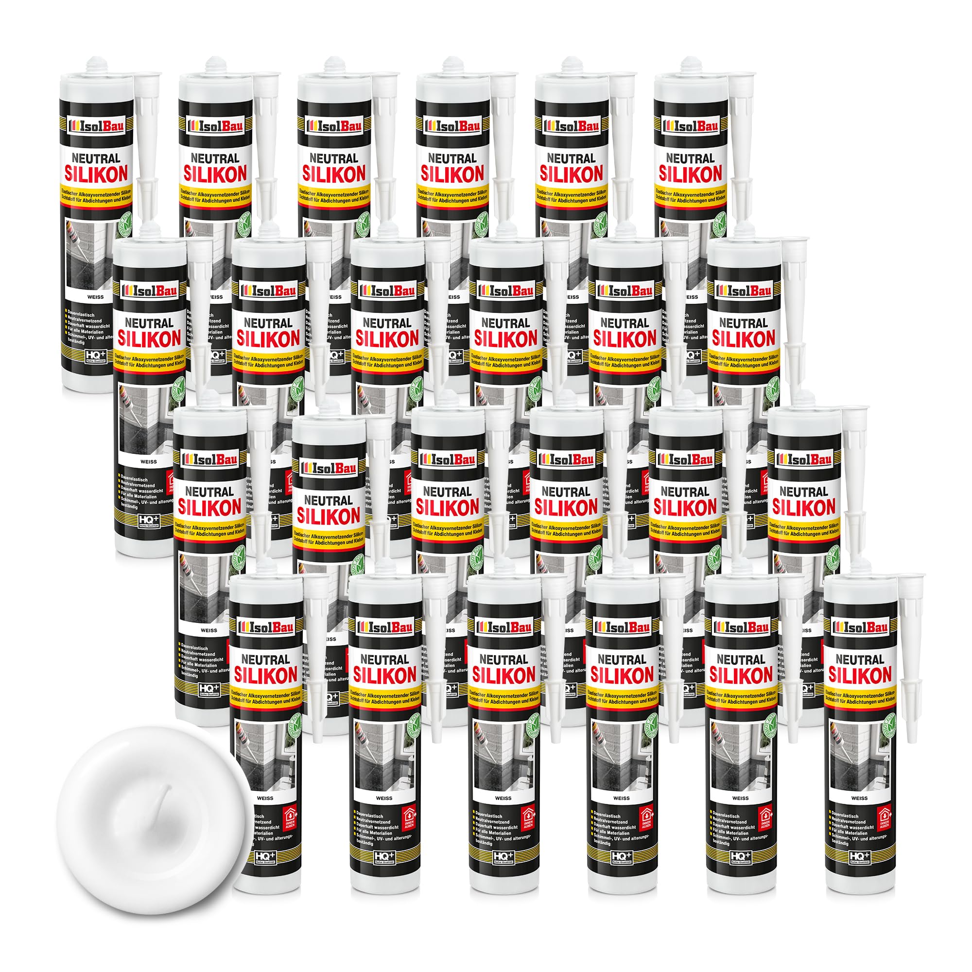 Neutralsilikon Naturstein Silikon Granit Marmor Sanitär Inn/auß 24 X 300ml Weiss