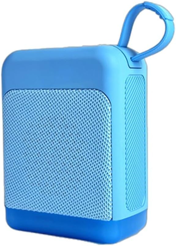 Jssevn - Vibrationslautsprecher Mit Rgb-beleuchtung, Wasserdicht, Mit Langer Akkulaufzeit, Drahtloses Outdoor-radio Mit Mini-led-beleuchtung (blau)