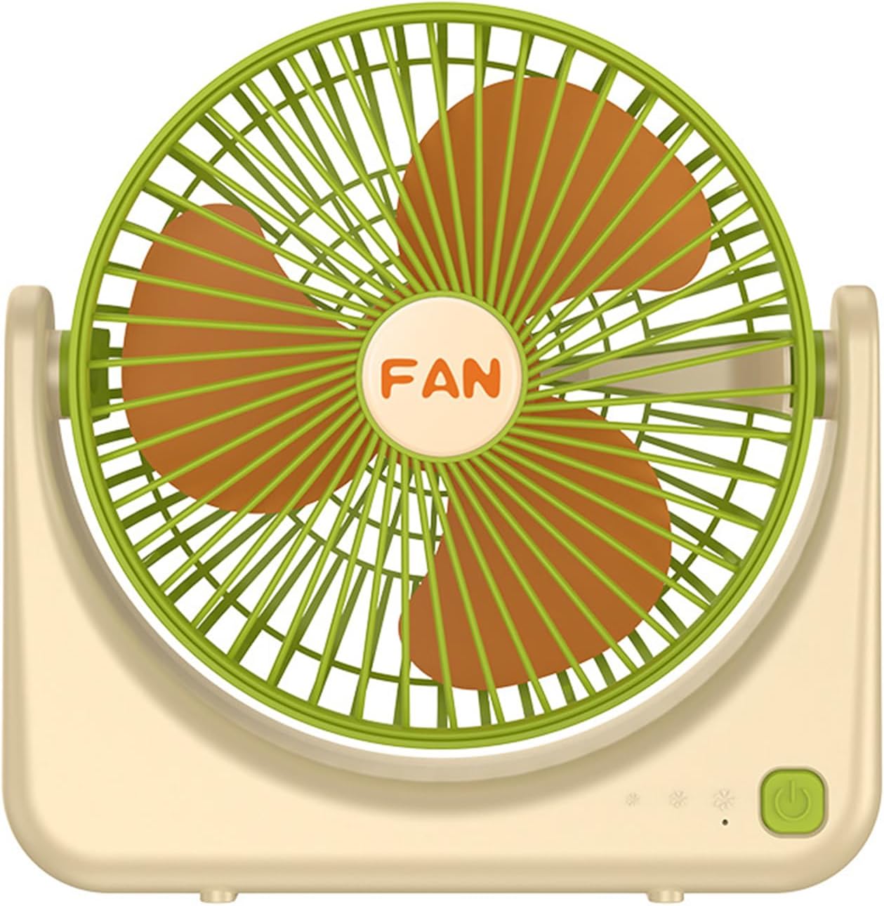 Jssevn - Leiser Ventilator, Tragbarer 3-stufiger Ventilator, Usb-ventilator, Kleiner Ventilator Mit Verstellbarer Neigung, Tischventilator Fürs Schlafzimmer (braun)