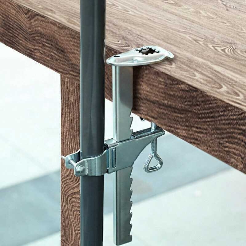 Jssevn - Sonnenschirmständer Aus Verzinktem Stahl - Sonnenschirmhalter Für Balkon Und Terrasse (ø 25-32 Mm - 1 Stück)