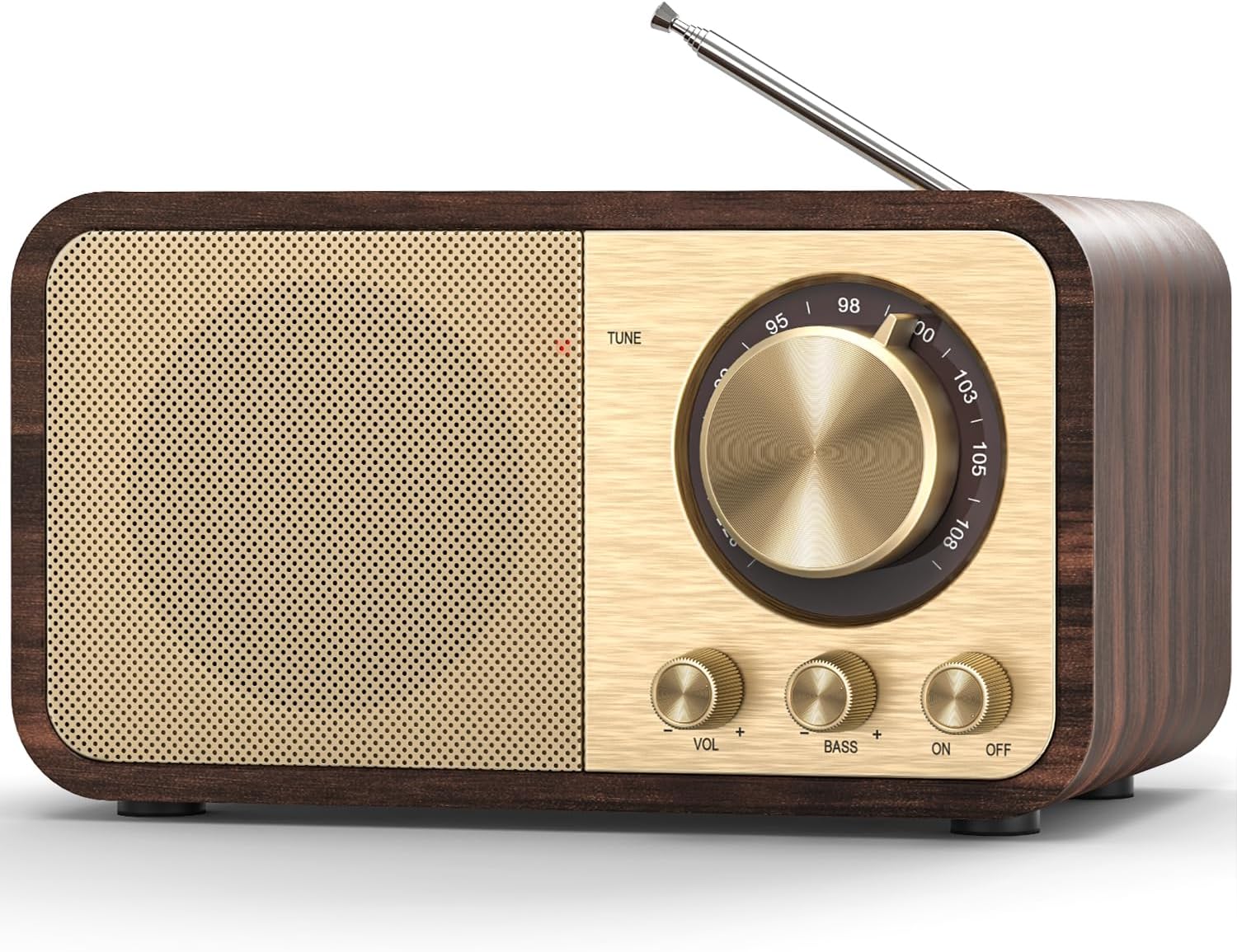 Jssevn - Nostalgie-radio, Retro-radios Mit Bluetooth, Tf-kartensteckplatz, 2000-mah-akku, 5-watt-lautsprecher, Vintage-radios Mit Aux/usb-anschluss