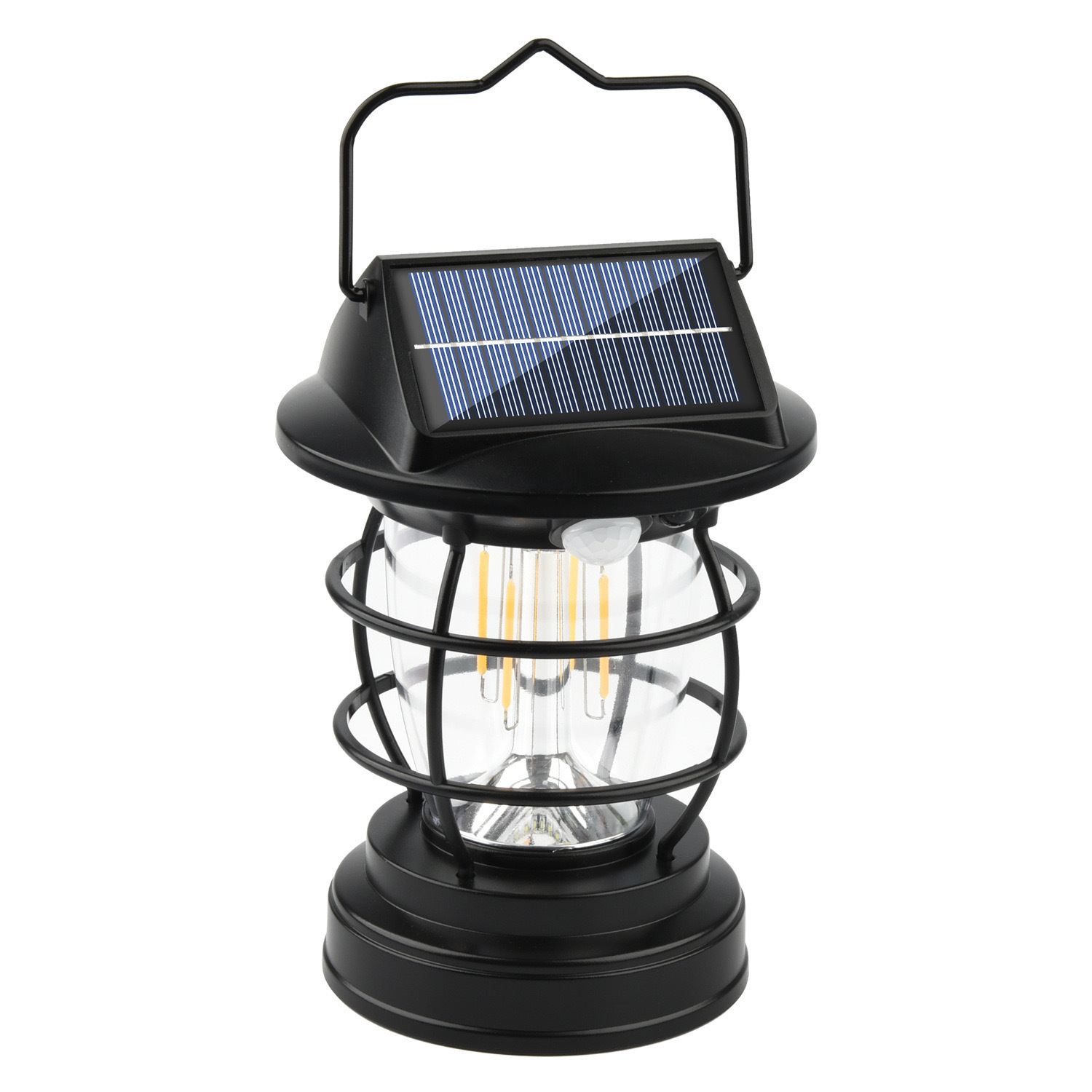 Jssevn - Solarleuchte Mit Bewegungsmelder Für Den Außenbereich – Ip65 Wasserdicht, 280 Lm, 2400 Mah Akku, Schwarz