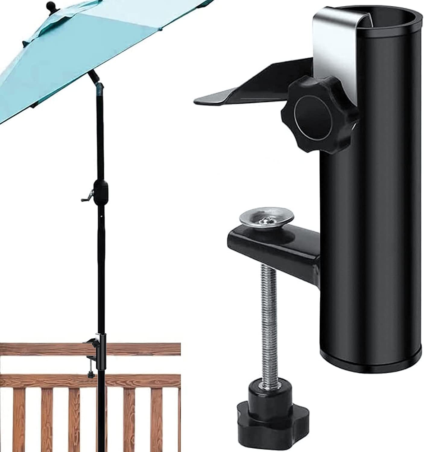 Jssevn - Sonnenschirmständer Für Balkon, Balkongeländer, Sonnenschirmständer Für Balkon, Terrasse Oder Tisch, Camping