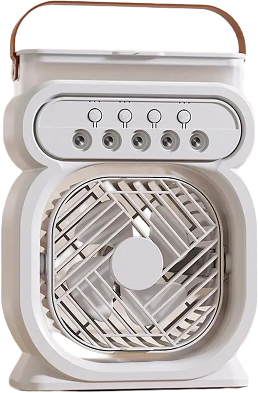 Jssevn - Tragbarer Klimaventilator, Leiser Betrieb, Hohe Kapazität, Batteriebetrieben, Drei Geschwindigkeitsstufen, Heizfunktion, 3-in-1-gerät, Abs-gehäuse, Weiß