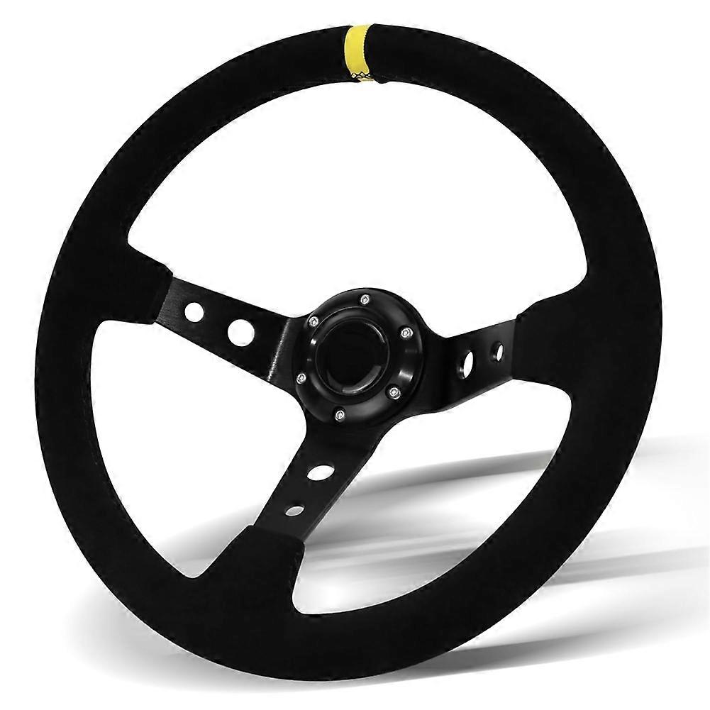 Universelles Rennlenkrad, 350 Mm, 6 Schrauben, Wildleder, Für Rennsport/rallye/motorsport/fahrsimulation.