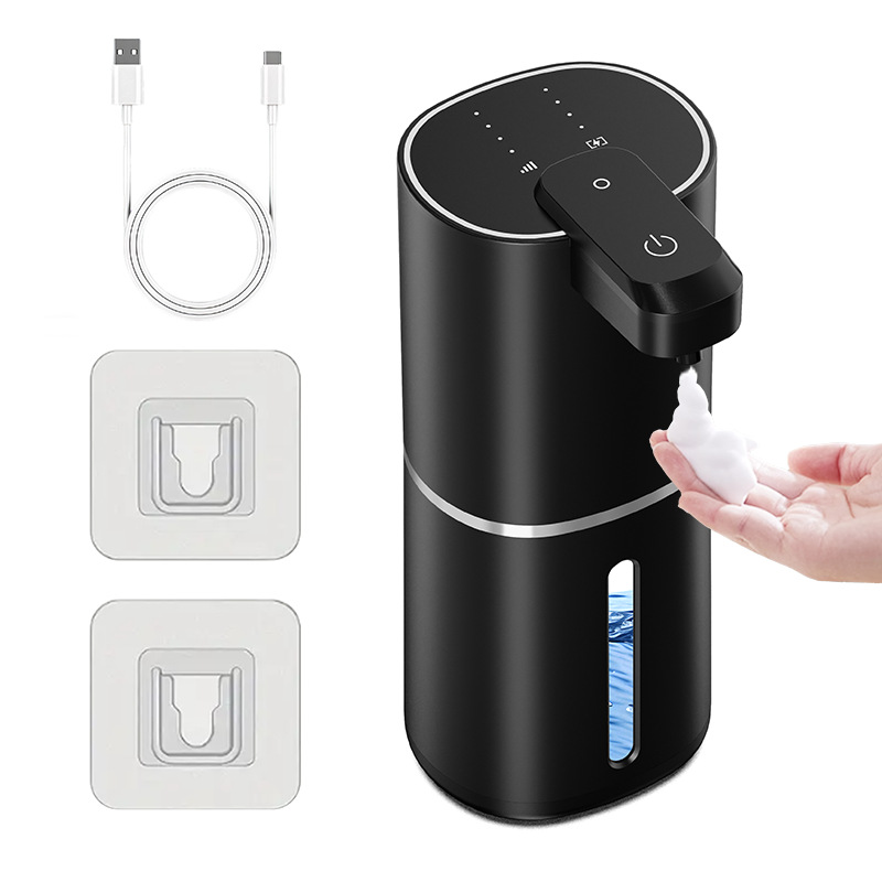 Automatischer Schaumseifenspender K1pro, Intelligenter Infrarotsensor, Berührungsloser Elektrischer Wandspender Für Bad Und Küche, Elegantes Schwarzes Design-lsw