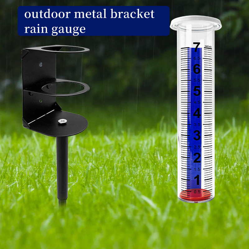 Außen-regenmesser Auf Metallständer, Kunststoff-messgerät Für Niederschläge Für Garten, Rasen Und Hof-lsw