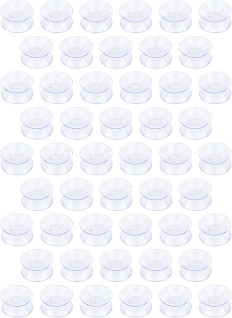 Packung Mit 50 Doppelseitigen 1,2-zoll-saugnäpfen Aus Transparentem Pvc-kunststoff, Geeignet Für Glastische Und Spiegel