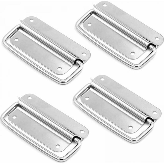 Set Mit 4 Edelstahl-ziehgriffen, Metallkoffer-ziehgriffe, Für Flightcases, Werkzeugkästen, Beschläge