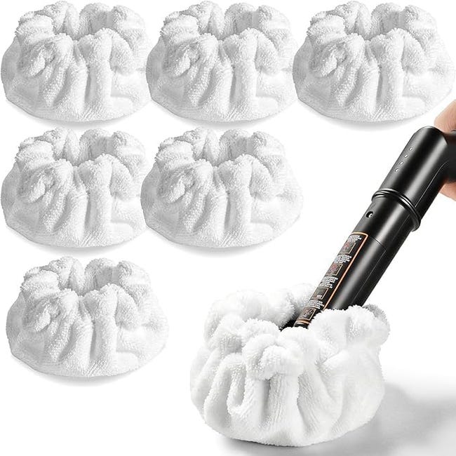 Set Mit 6 Universellen Mikrofaser-wischmoppbezügen, Wiederverwendbare, Waschbare Ersatzbezüge, Kompatibel Mit Dampfmopps