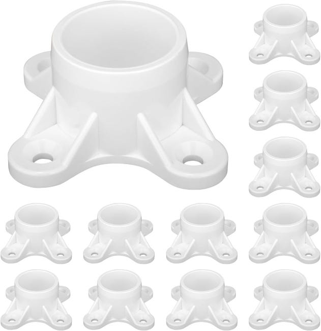 Packung Mit 12 Pvc-flanschen, Geeignet Für 3/4-zoll-pvc-rohre
