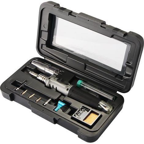 Aiducho Butan-lötkolben – 10-in-1 Gas-lötkolben-set, Professioneller Mehrzweck-lötkolben Mit Automatischer Zündung Für Reparaturen, Schmuckherstellung, Modellbau Und Leiterplatten