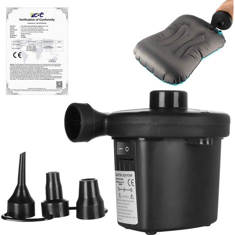 Aiducho 240v Elektrische Luftpumpe Mit 3 Düsenadaptern Für Überlaufbecken, Luftmatratzen, Camping, Sport Und Spielzeug