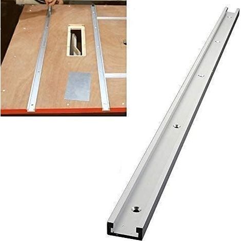Aiducho T-nut-klemmschiene 400 Mm, T-nut-gehrungsschienen-vorrichtung, Aluminium-befestigungsschlitz Mit Selbstschneidenden Schrauben Für Tischkreissäge, Oberfräse, Holzbearbeitungswerkzeug