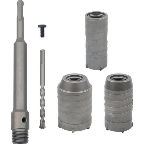 Ulisem 350 Mm Sds Plus Betonbohrer Mit Rundschaft, Betonbohrer Zum Sägen Von Löchern, Zement- Und Steinmauerbohrer Mit 30/40/50 Mm Spreizung (silber)