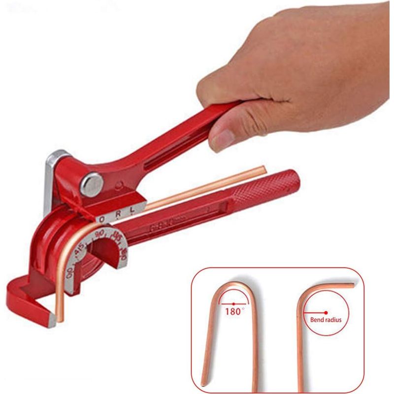 Manuelle 3-in-1-rohrbiegemaschine Für 1/4", 5/16" Und 3/8"-rohre – Biegewinkel 0–180° – Aluminiumlegierung – Für Kupfer, Messing Und Dünnwandigen Stahl