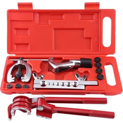 11-teiliges Rohrbördelset – Biegewerkzeug Und Rohrschneider – Materialien: Stahl Und Aluminium – Adapter Für 1/4", 5/16" Und 3/8" Rohre