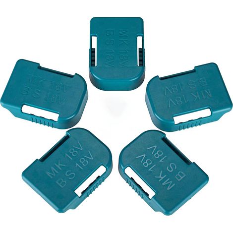 Set Mit 5 Akkuhaltern Für Makita 18v Und Bosch 18v – Wandmontage – Abs-kunststoff – Kompatibel Mit Bl1830, Bl1840, Bl1850, Bl1860, Bat609 Und Bat622