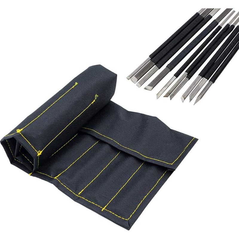 Set Mit 10 Steinbearbeitungswerkzeugen Aus Kohlenstoffstahl – Präzise Für Dekorative Gravuren – Inklusive Aufbewahrungskoffer