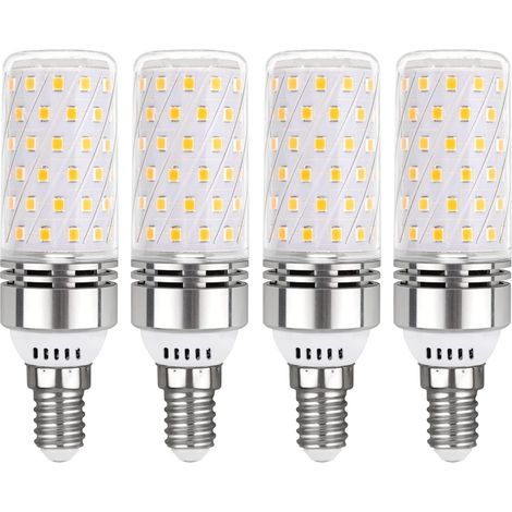 E14 Led-lampe, 12 W, Kaltweiß (6000 K), 1450 Lm, Entspricht 100 W E14-halogenlampe, 360°-abstrahlwinkel, 220 V Wechselstrom, E14-led-lampe Für Innenbeleuchtung, Nicht Dimmbar, 4er-pack