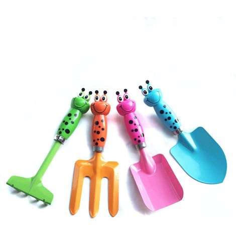 Aiducho 4-teiliges Gartenwerkzeug-set: Gartenegge, Schaufel, Rechen, Topfrechen, Pflanzenpflege, Handwerkzeuge Für Kinder