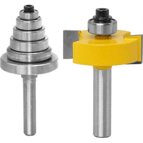 Aiducho 8-mm-falzfräser Mit 6 Kugellagern Für Verschiedene Frästiefen: 28,6 Mm, 22,2 Mm, 19,05 Mm, 15,9 Mm, 12,7 Mm, 9,52 Mm – Holzbearbeitungswerkzeug