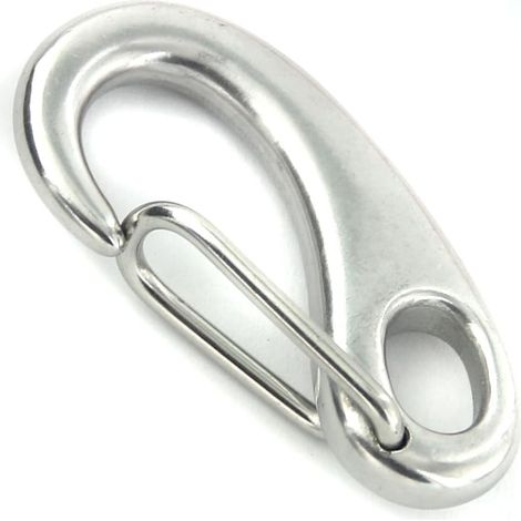Aiducho Set Mit 2 Eiförmigen Edelstahl-karabinern Für Bergsteigen Und Klettern, 5 Cm