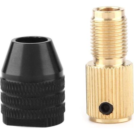 Aiducho Mini-selbstspannfutter, Mini-bohrfutter Mit Spannbereich 0,3 Bis 3,4 Mm (5-mm-bohrung), Mini-spannzangenzubehör Für Elektrische Bohrmaschinen, Für Motorwellen