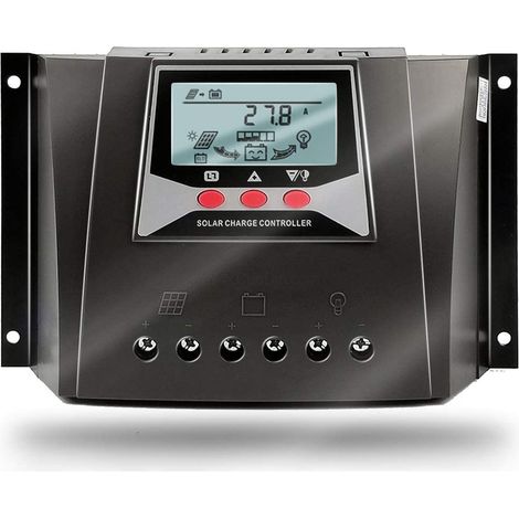 Aiducho 40a 12v/24v Solar-laderegler Mit Intelligenter Automatischer Erkennung Und Lcd-anzeige Für Solarmodulbatterien