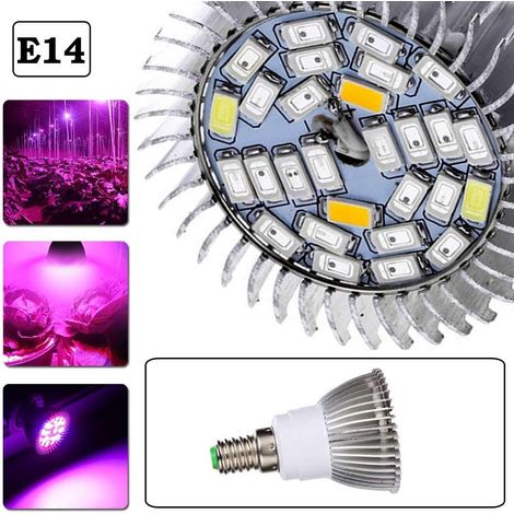 Aiducho 28 Leds Vollspektrum-pflanzenlampe Für Den Innenbereich, 10w E14-fassung, Geeignet Für Hydrokultur Oder Gewächshausanbau