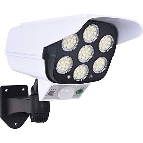 Aiducho Solar-wandleuchten, Simulationsüberwachung, Drahtlose Sensor-wandleuchte, Für Garten, Veranda, Terrasse, Haustür, Garage Usw.