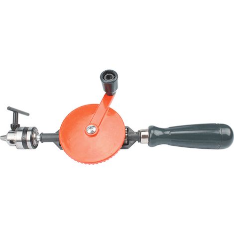 Aiducho Handbohrmaschine, 3/8 Zoll (1,5–10 Mm), Doppelzahnrad-handbohrmaschine Aus Stahlguss Für Kunststoff Und Holz, Orange