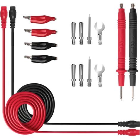 Aiducho 16-in-1 Multifunktions-multimeter-messleitungssatz Mit Freier Kombination, Silikon-messleitung, Elektronischem Messspitzensatz