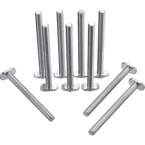 Aiducho 10 Stück T-nut-schraubenbefestigungswerkzeug M8x100mm Gewindedübel T-mutter Gleitschraube Bolzen Für Holzbearbeitungswerkzeug Für Gehrungsschiene