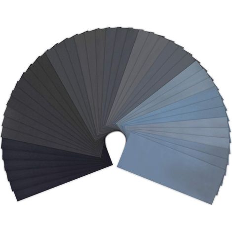 Aiducho 42-teiliges Schleifpapier-set, 23 X 9,3 Cm Nass-/trockenschleifpapier, Körnung 120/220/320/400/600/800/1000/1200/1500/2000/2500/3000/4000/5000 (3 X 14 Blätter/körnung)
