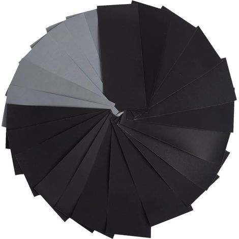 Aiducho 36-teiliges Schleifpapier-set, 23 X 9,3 Cm Nass-/trockenschleifpapier, Körnung 400/600/800/1000/1200/1500/2000/2500/3000 (4 X 9 Blätter)