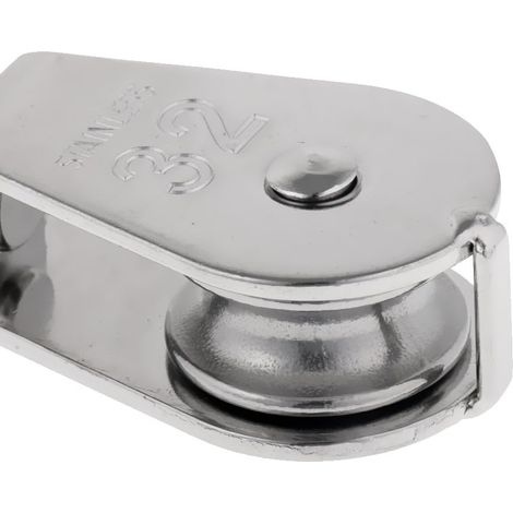 Aiducho Schwerlast-seilrollenblock Mit Einzelscheibe Und Drehgelenk, Edelstahl, Max. Belastung 35–1000 Kg – M32, 2 Stück