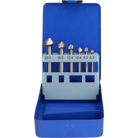 Aiducho 6-teiliges Hss-senkfräser-set, Entgratbohrer Für Metall Und Holz