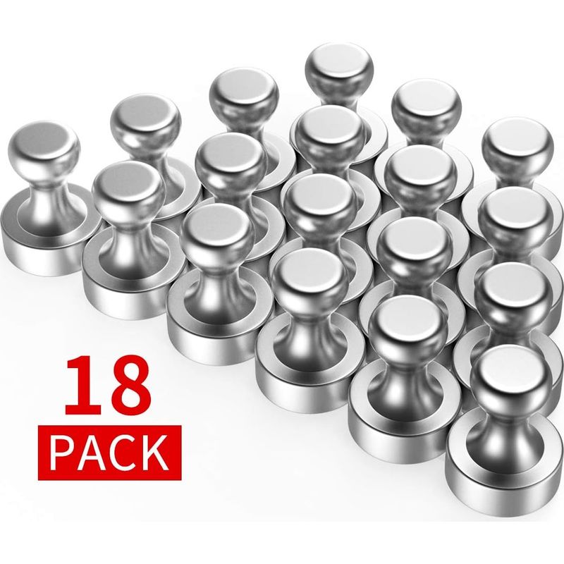 Extrem Starke N52 Neodym-metallmagnete, 18 Stück, 12 X 16 Mm Große Konische Edelstahlmagnete Für Kühlschrank, Magnettafel, Whiteboard, Pinnwand (inkl. Box)