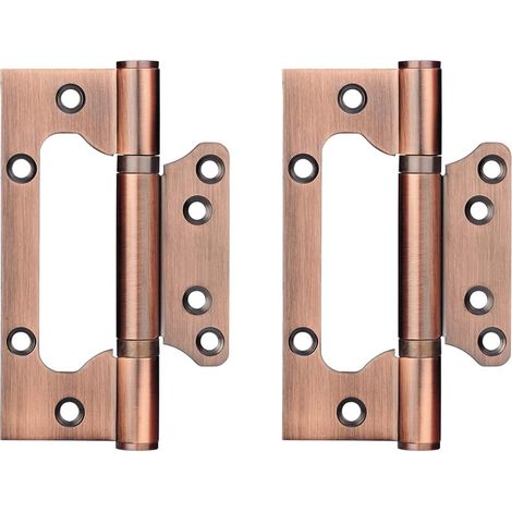Aiducho Set Mit 4 Edelstahl-türscharnieren, 100 Mm (4 Zoll) Rechteckige Türblätter, Antikrot-kupfer