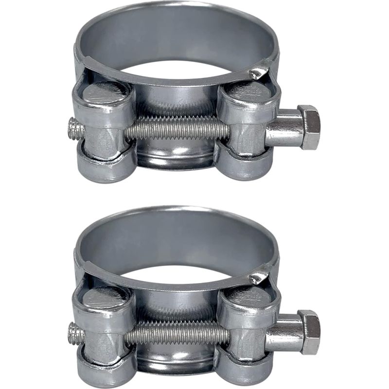 Aiducho 2er-pack Verstärkte Schlauchschellen Aus Verzinktem Stahl Für Rohre Von 48 Bis 51 Mm